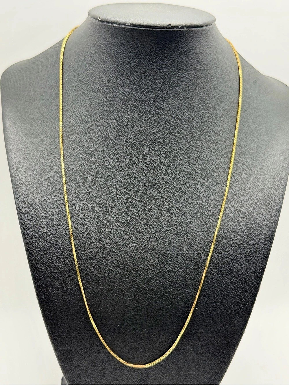 14k yellow gold small box chain necklace